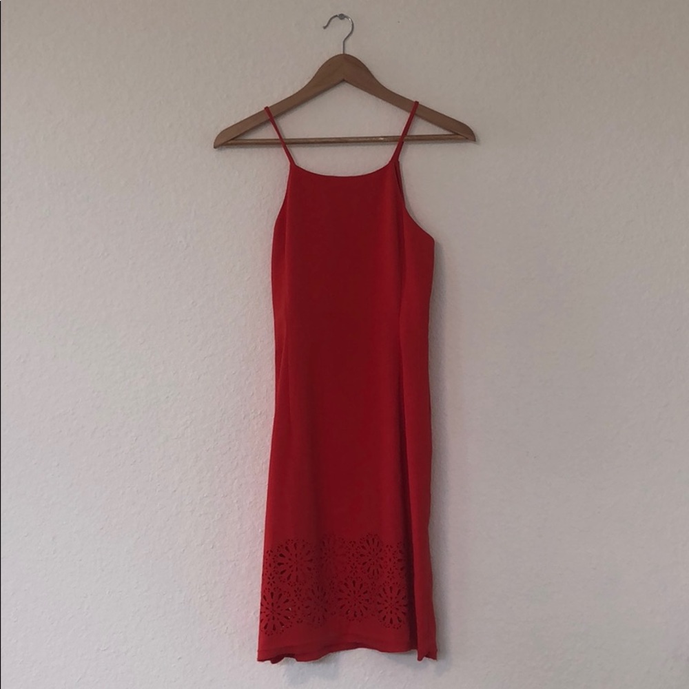 Orangish-Red Summer Dress